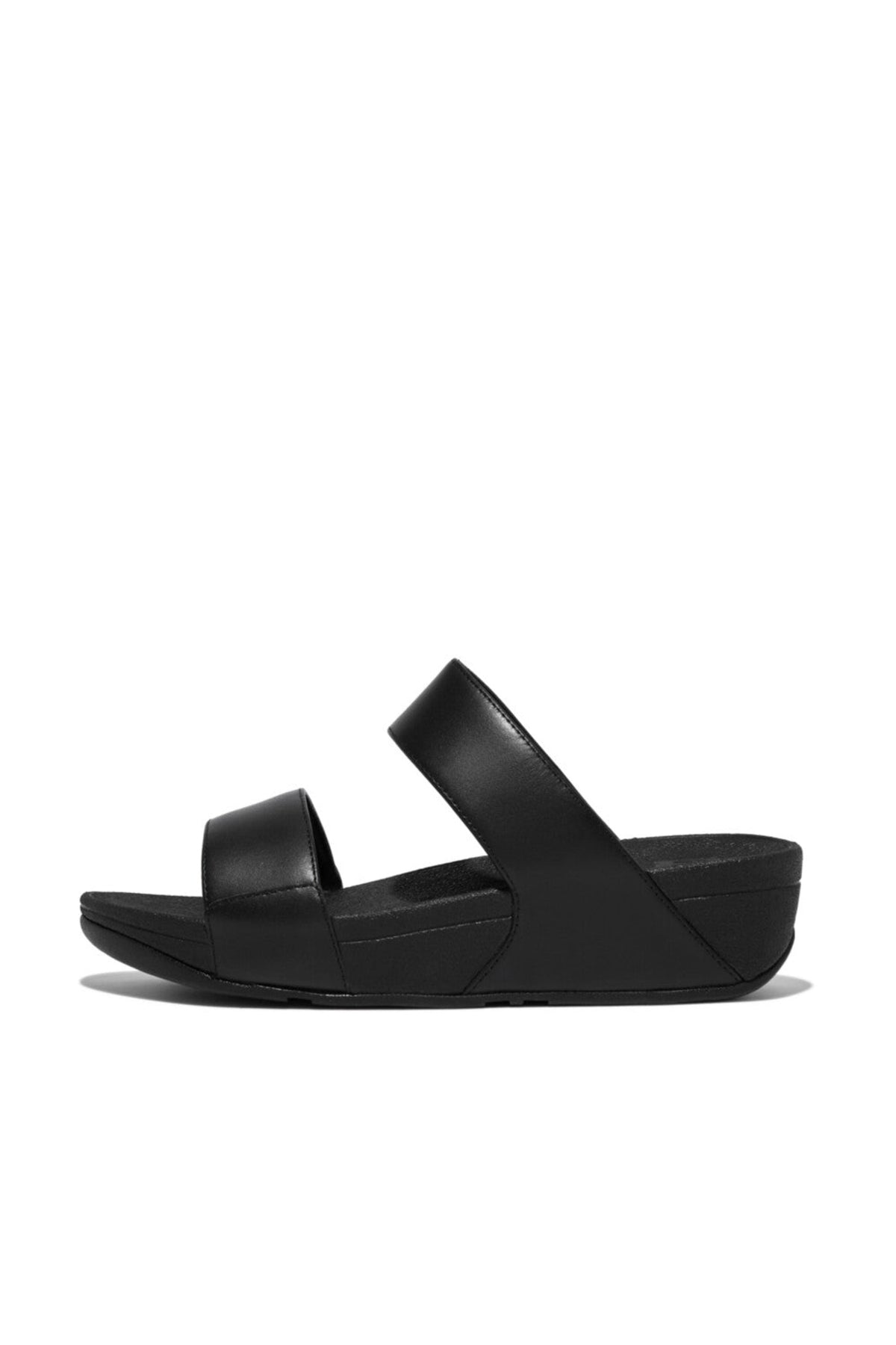 Lulu Leather Sliders All Black - Shop FitFlop at Dotique