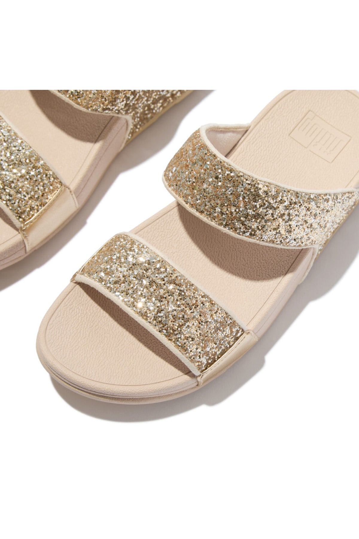 Lulu Multi-Tonal Glitter Slides Plantino/Silver - view 3, Shop FitFlop at Dotique