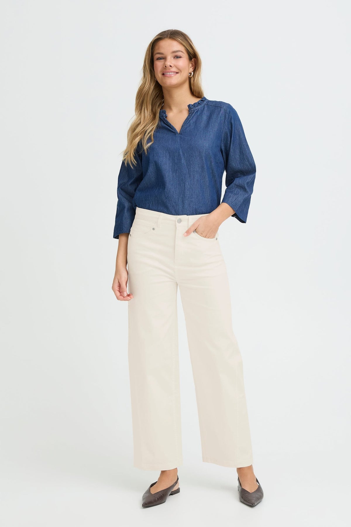 Fransa 20617535 FRTWILL HANNA Jeans Whisper White view 3 - Shop Fransa at Dotique