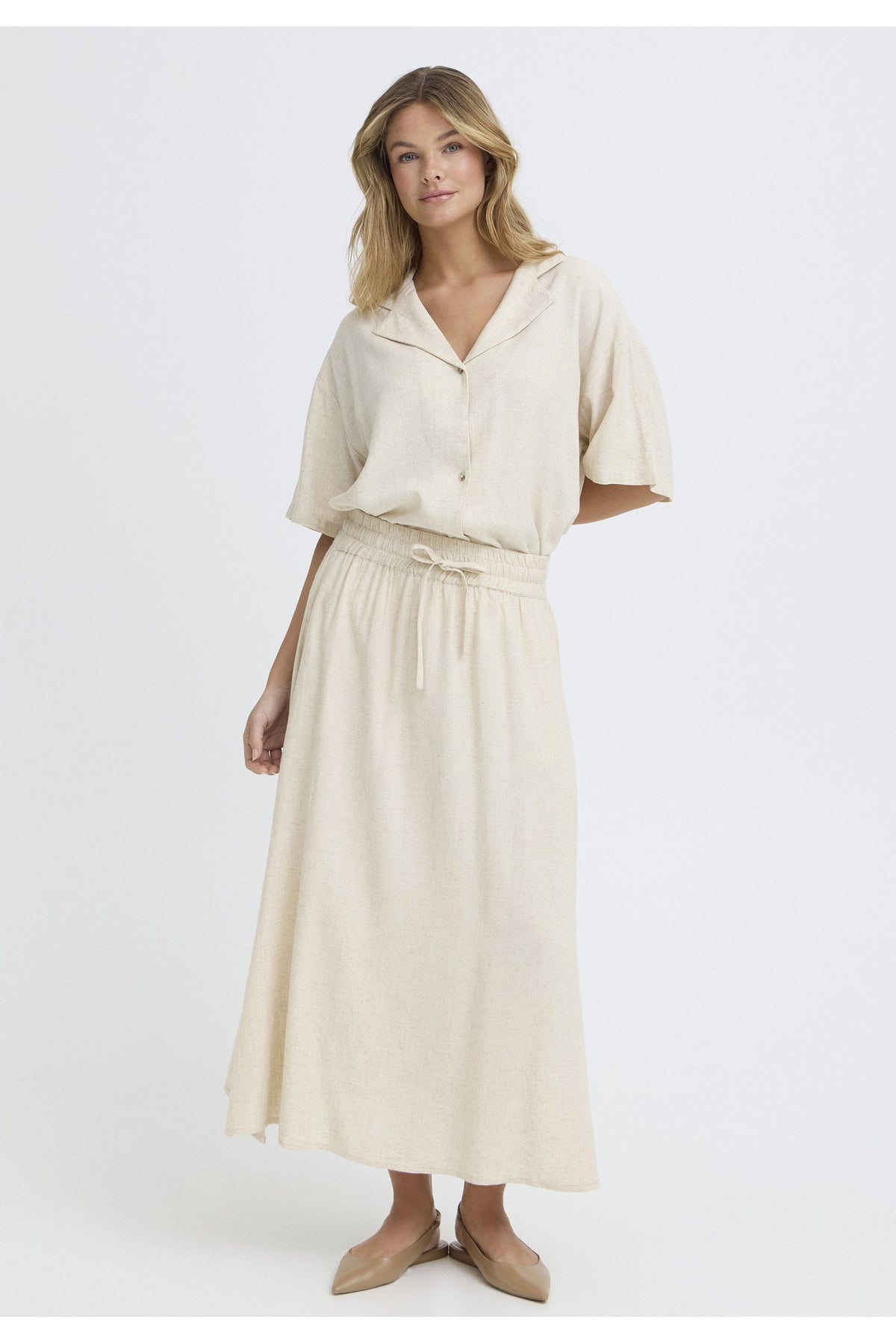 Fransa 20617555 FRJETT Skirt UNDYED UNBLEACHED - view 3, Shop Fransa at Dotique