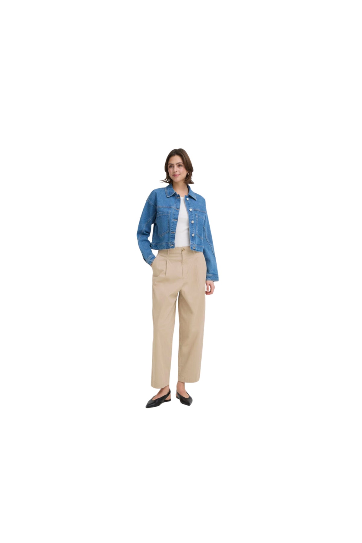 Fransa 20617694 FRABILENE Trousers SAVANNAH TAN - view 3, Shop Fransa at Dotique
