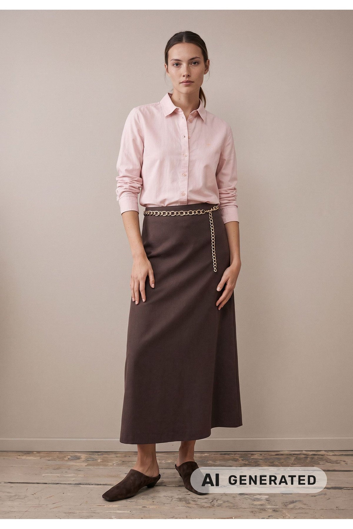 Fynch Hatton 2614 1915 Oxford Cotton Blouse Silky Rose — view 4. Shop Fynch Hatton at Dotique