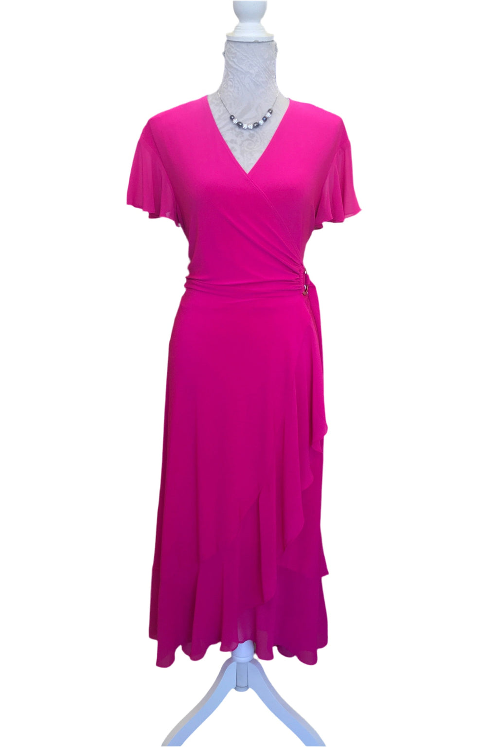 Shop Joseph Ribkoff at Dotique – 242730 Shocking Pink Dress, additional view 3