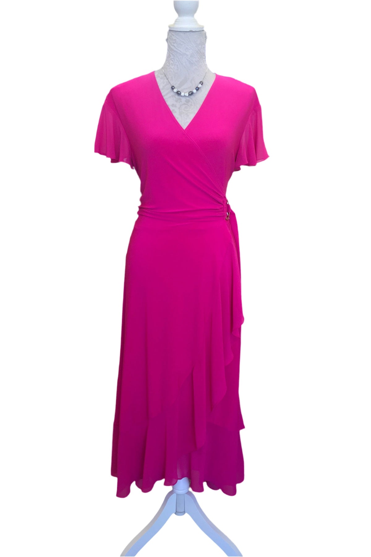 Shop Joseph Ribkoff at Dotique – 242730 Shocking Pink Dress, additional view 3