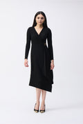 Shop Joseph Ribkoff at Dotique – 243282 Black(11) Silky Knit Wrap Dress, additional view 21