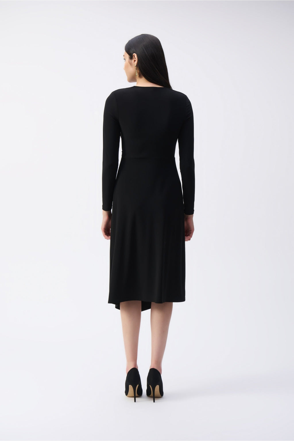 Shop Joseph Ribkoff at Dotique – 243282 Black(11) Silky Knit Wrap Dress, additional view 24