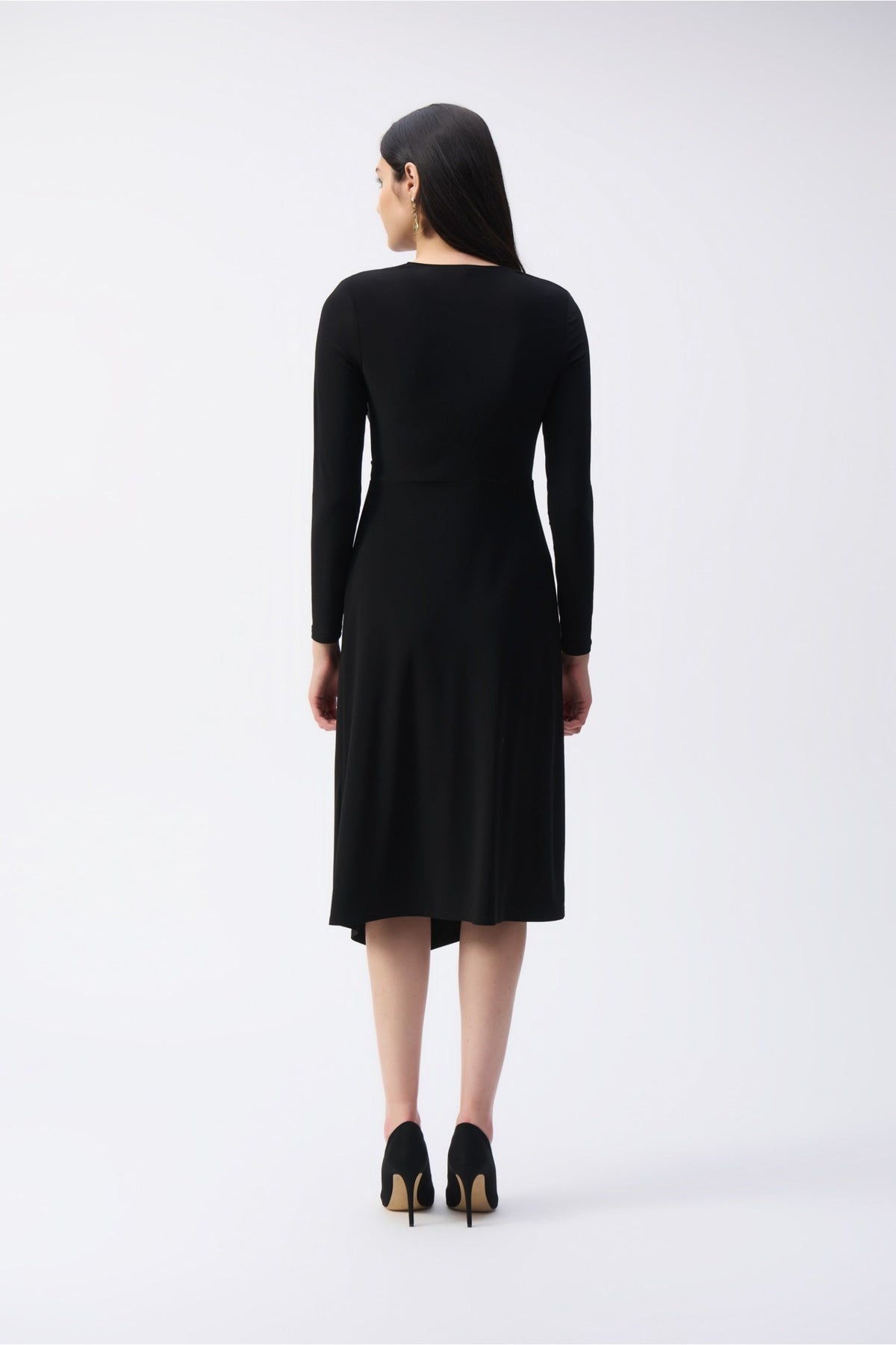 Shop Joseph Ribkoff at Dotique – 243282 Black(11) Silky Knit Wrap Dress, additional view 24