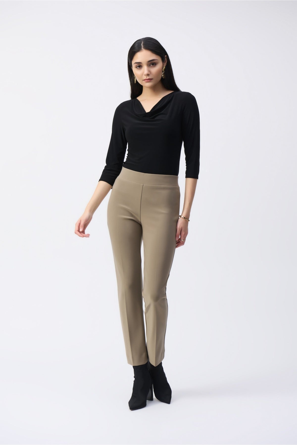 Shop Joseph Ribkoff at Dotique – 243318 Black (11) Jersey Cowl Neck Top, additional view 11