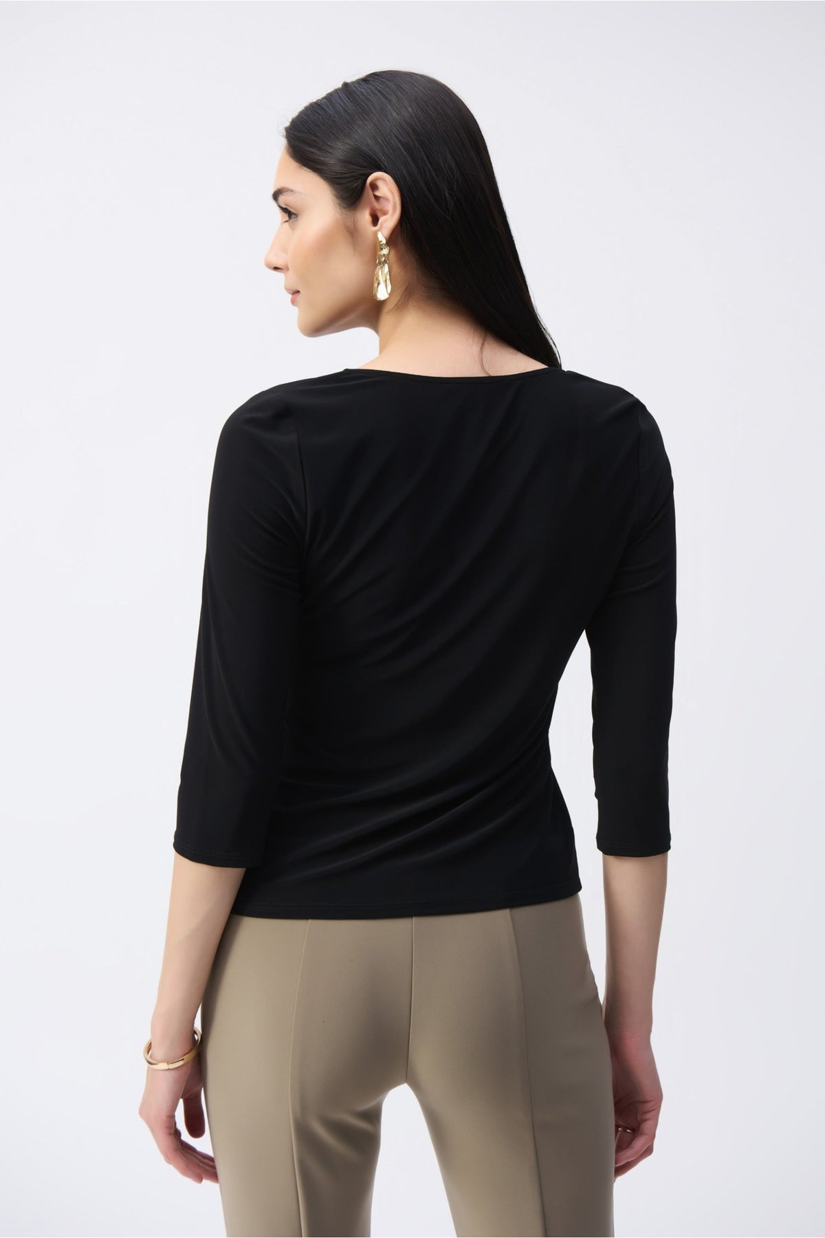 Shop Joseph Ribkoff at Dotique – 243318 Black (11) Jersey Cowl Neck Top, additional view 14