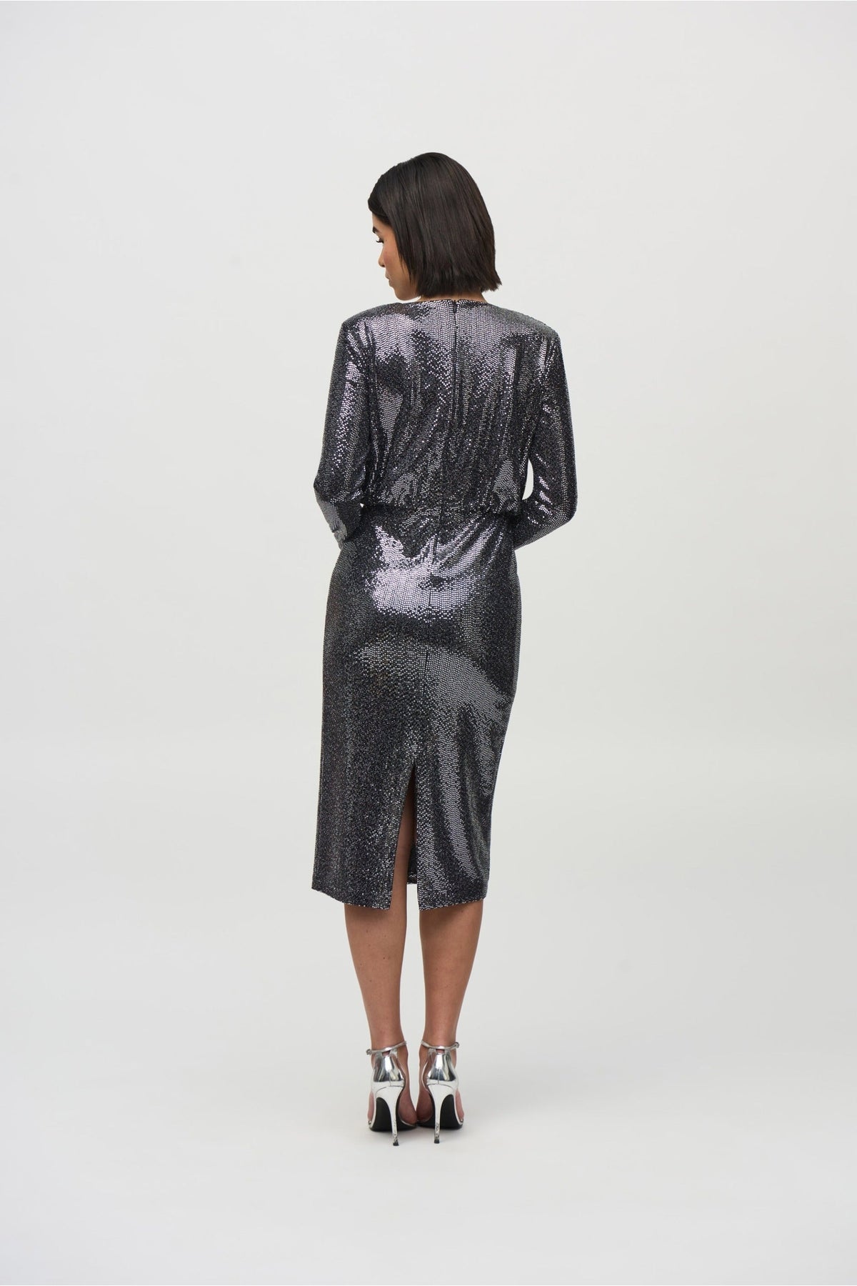 Shop Joseph Ribkoff at Dotique – 244033 Black Sequins Sheath Dress, additional view 3