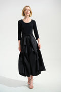 Shop Joseph Ribkoff at Dotique – 261720 Signature | Stretch Taffeta Fit And Flare Dress With Silky Knit Bodice, additional view 1