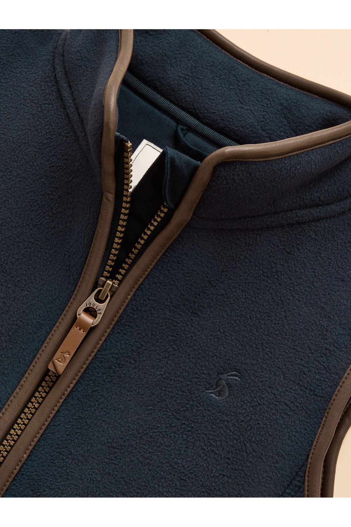 AN2555 Heritage Fleece Gilet Navy Blue - view 3, Shop Joules Kids at Dotique