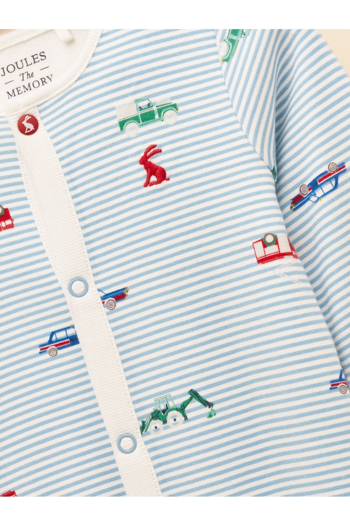 AN2957 Razamataz Cotton Babygrow Blue - view 3, Shop Joules Kids at Dotique