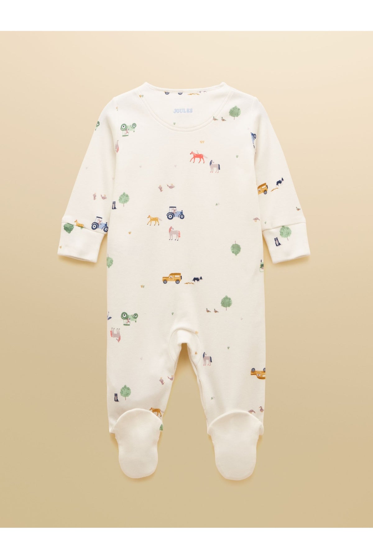 AN2958 Razamataz Cotton Babygrow Cream - view 2, Shop Joules Kids at Dotique