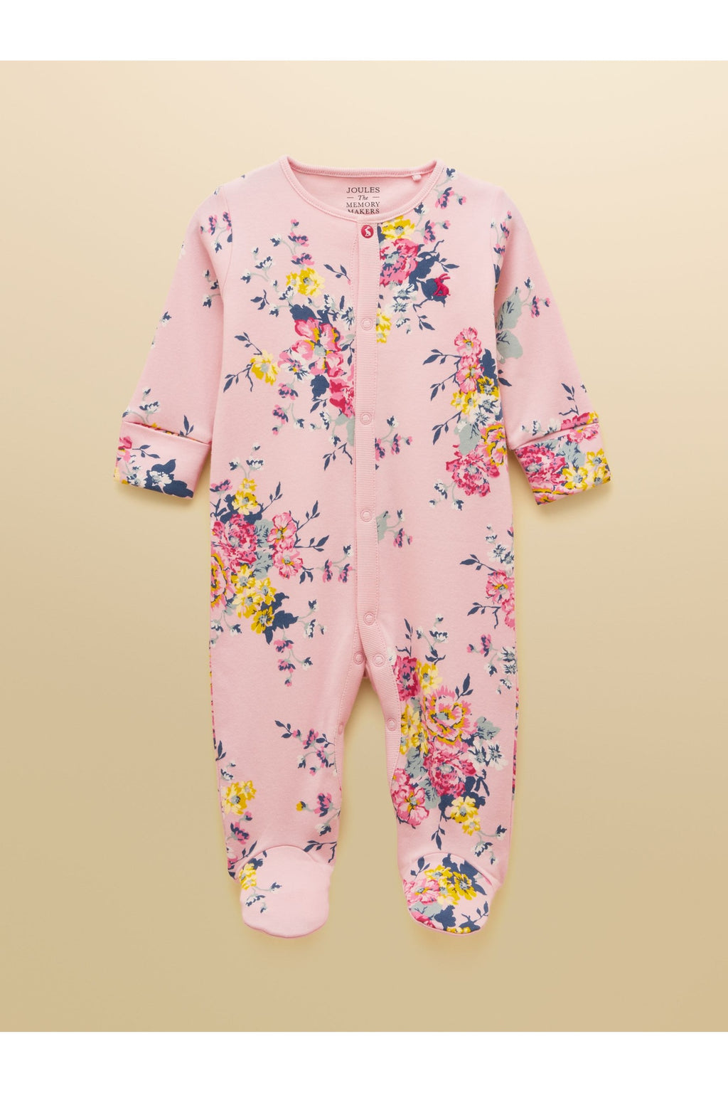 AY5483 Razamataz Cotton Babygrow Pink Floral - Shop Joules Kids at Dotique