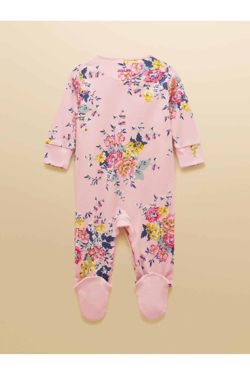 AY5483 Razamataz Cotton Babygrow Pink Floral - view 2, Shop Joules Kids at Dotique