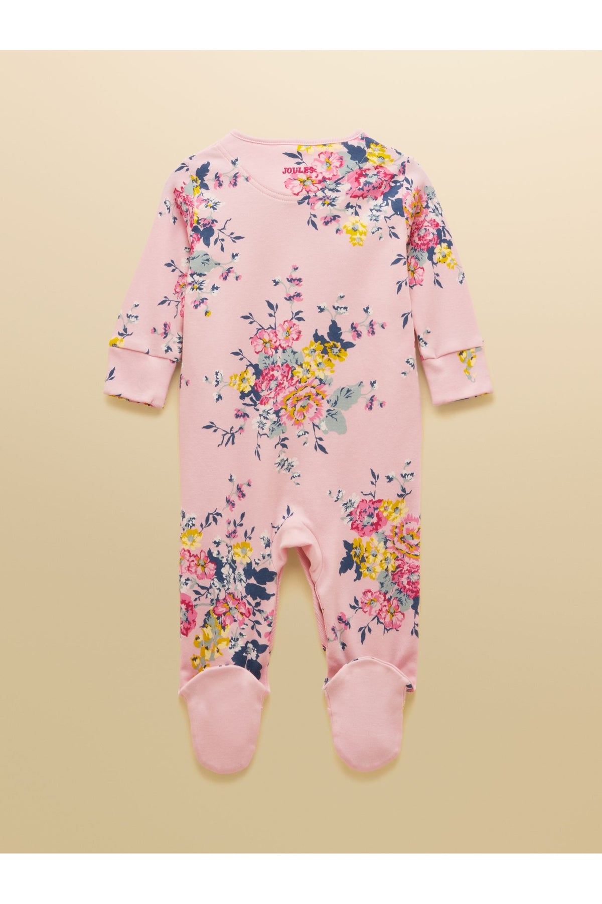 AY5483 Razamataz Cotton Babygrow Pink Floral - view 2, Shop Joules Kids at Dotique