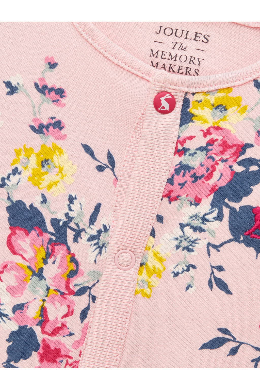 AY5483 Razamataz Cotton Babygrow Pink Floral - view 3, Shop Joules Kids at Dotique