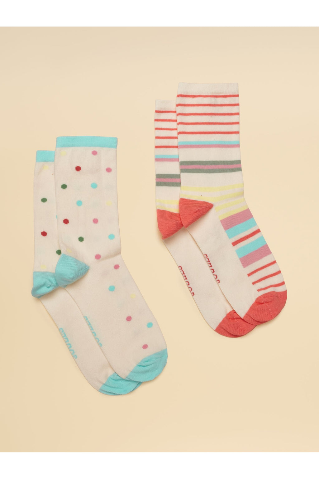 H17732 Everyday 2-Pack Socks – Multi Ecru - Shop Joules at Dotique