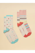 H17732 Everyday 2-Pack Socks – Multi Ecru - Shop Joules at Dotique