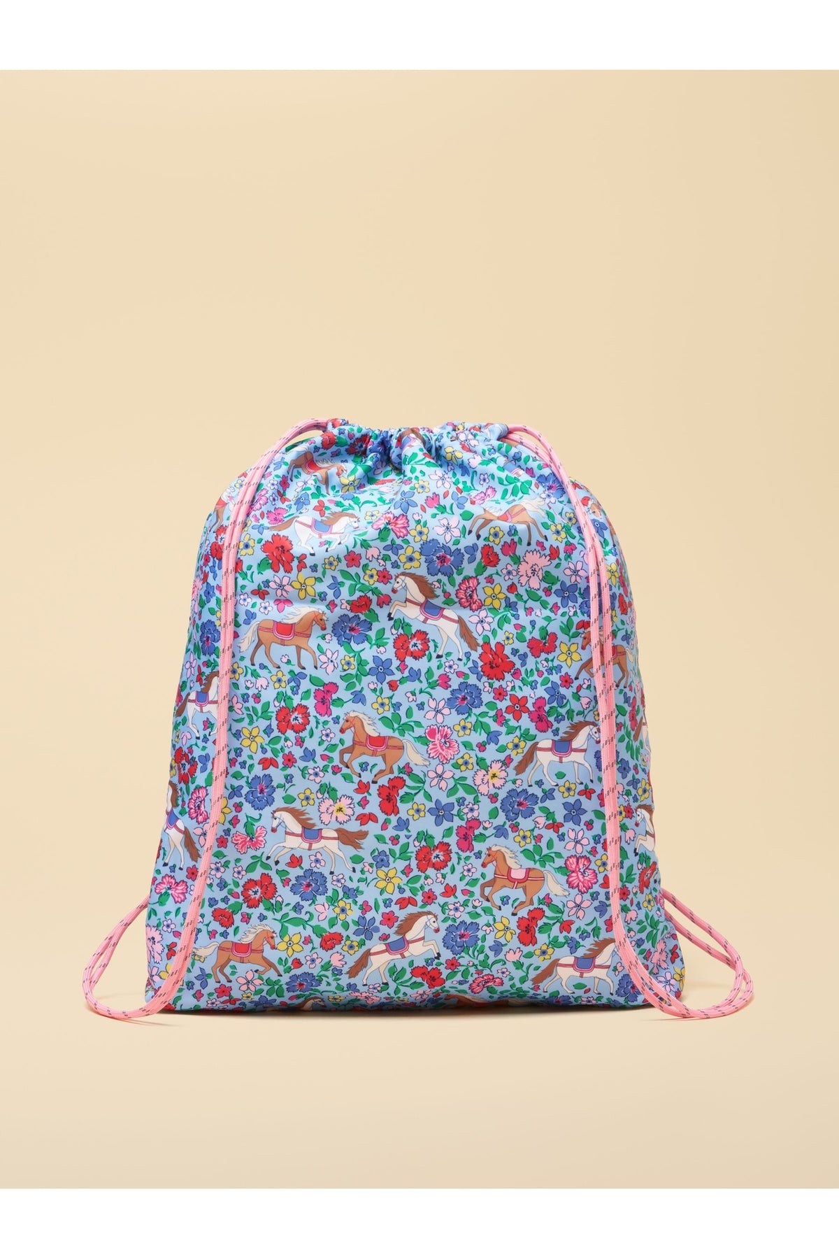 H20650 Adventurer Drawstring Bag Blue Horse - view 2, Shop Joules Kids at Dotique