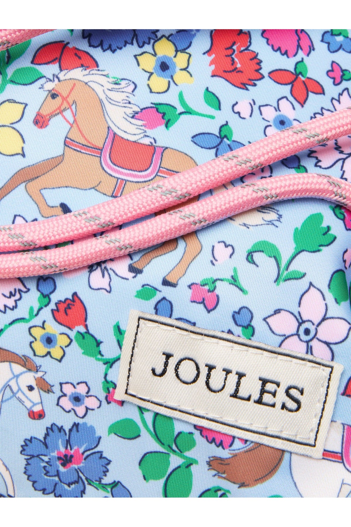 H20650 Adventurer Drawstring Bag Blue Horse - view 3, Shop Joules Kids at Dotique