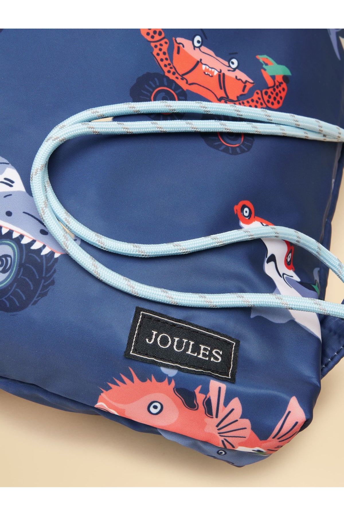 H20653 Adventurer Drawstring Bag Blue Fish - view 3, Shop Joules Kids at Dotique