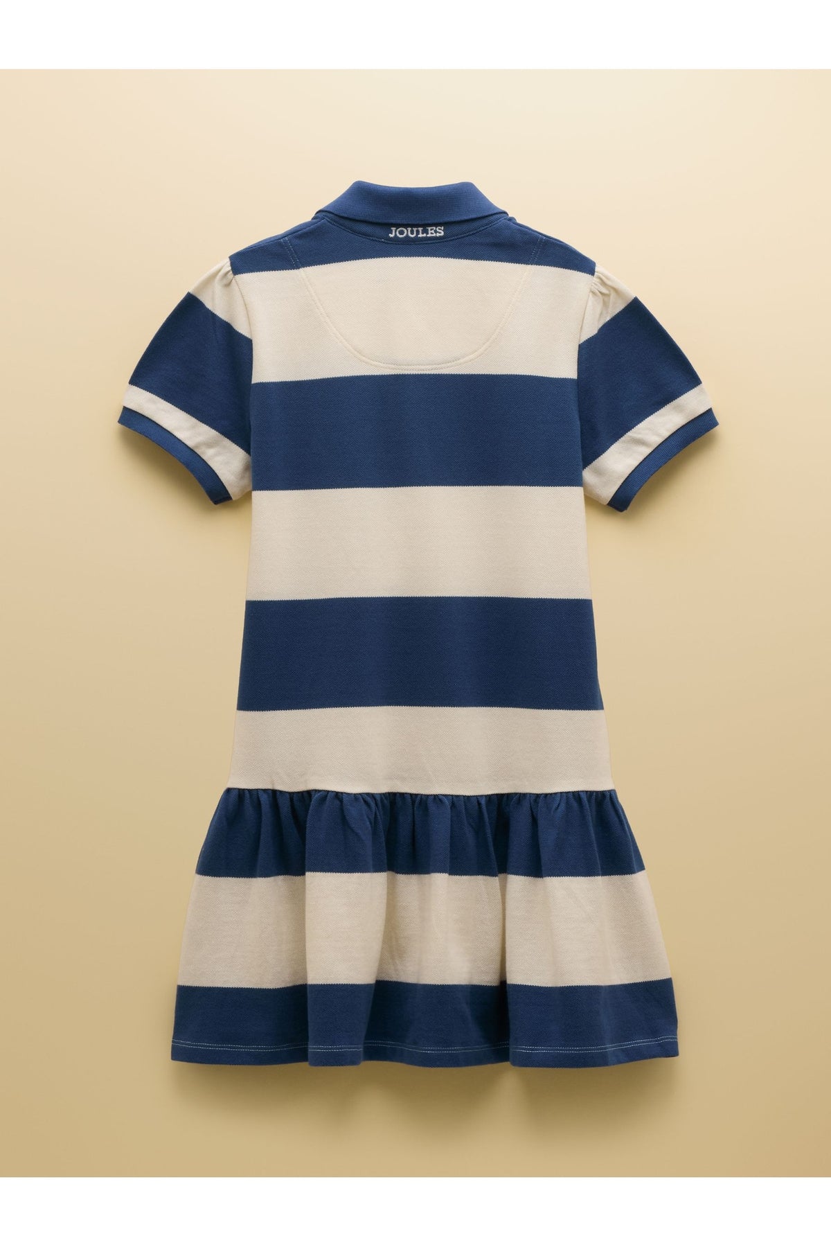 W37935 Orla Polo Shirt Dress Navy/White - view 2, Shop Joules Kids at Dotique