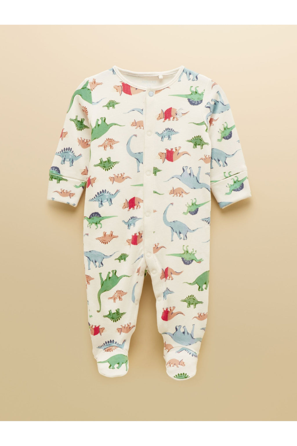 W38114 Razamataz Cotton Babygrow Cream Dino - Shop Joules Kids at Dotique