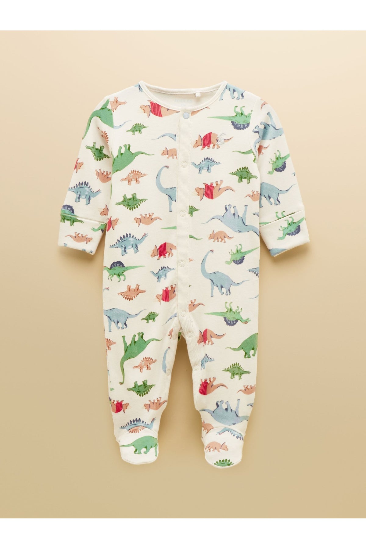 W38114 Razamataz Cotton Babygrow Cream Dino - Shop Joules Kids at Dotique