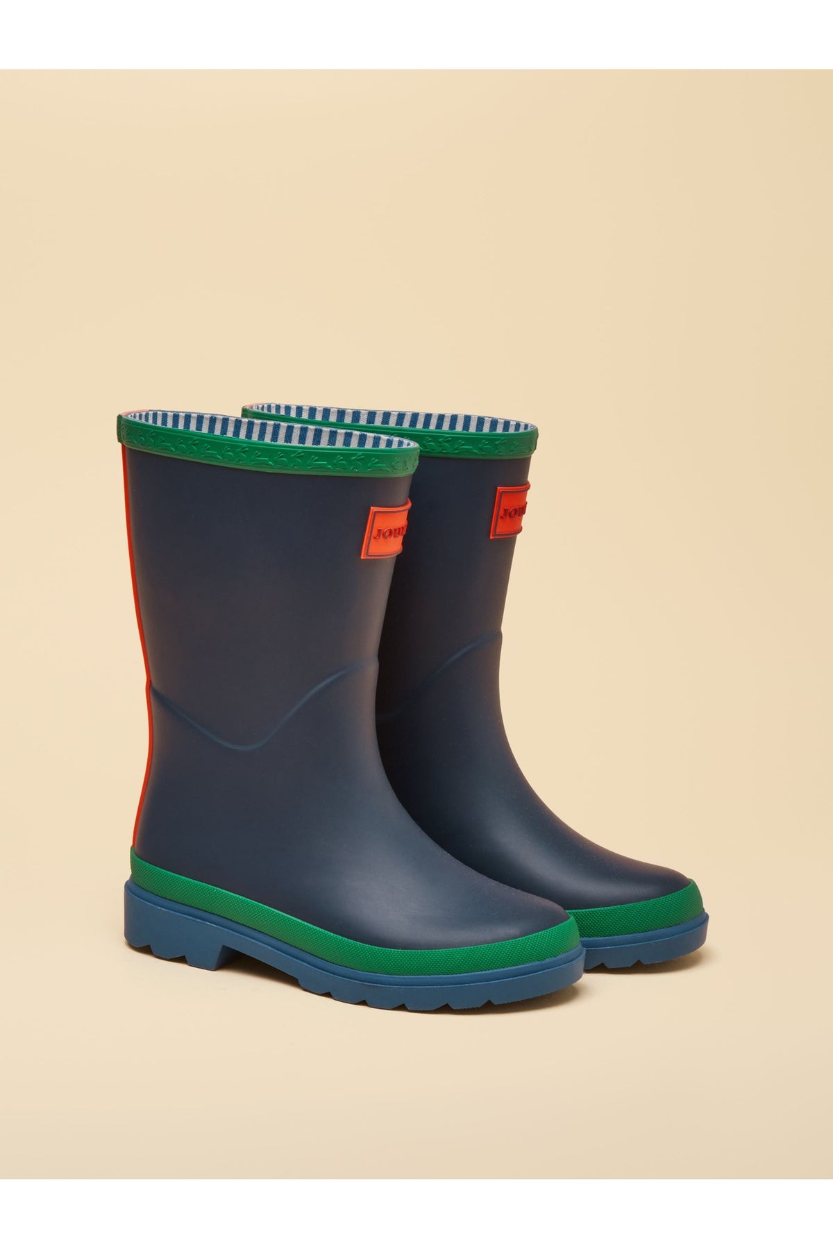 W49215 Junior Colourblock Welly Blue/Green - Shop Joules Kids at Dotique