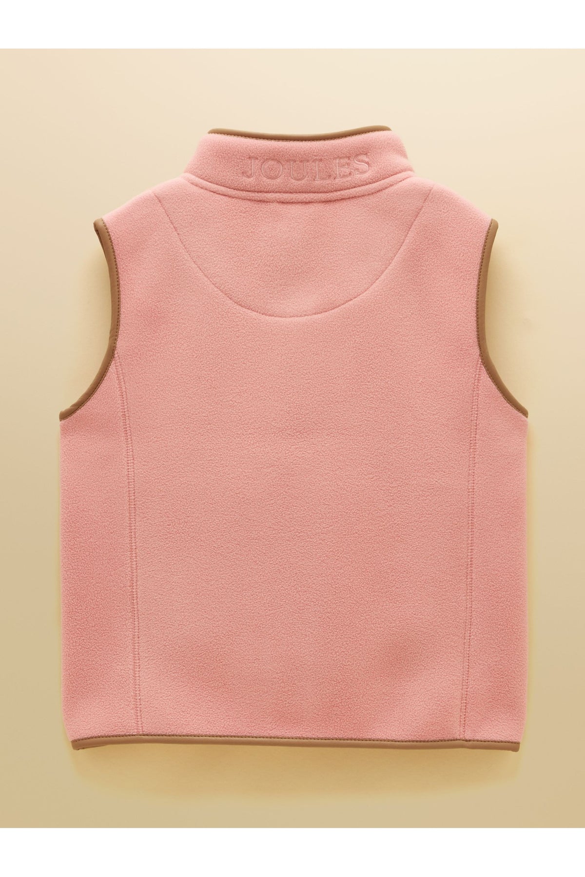 Joules Kids Heritage Fleece Gilet Pink - view 2, Shop Joules Kids at Dotique