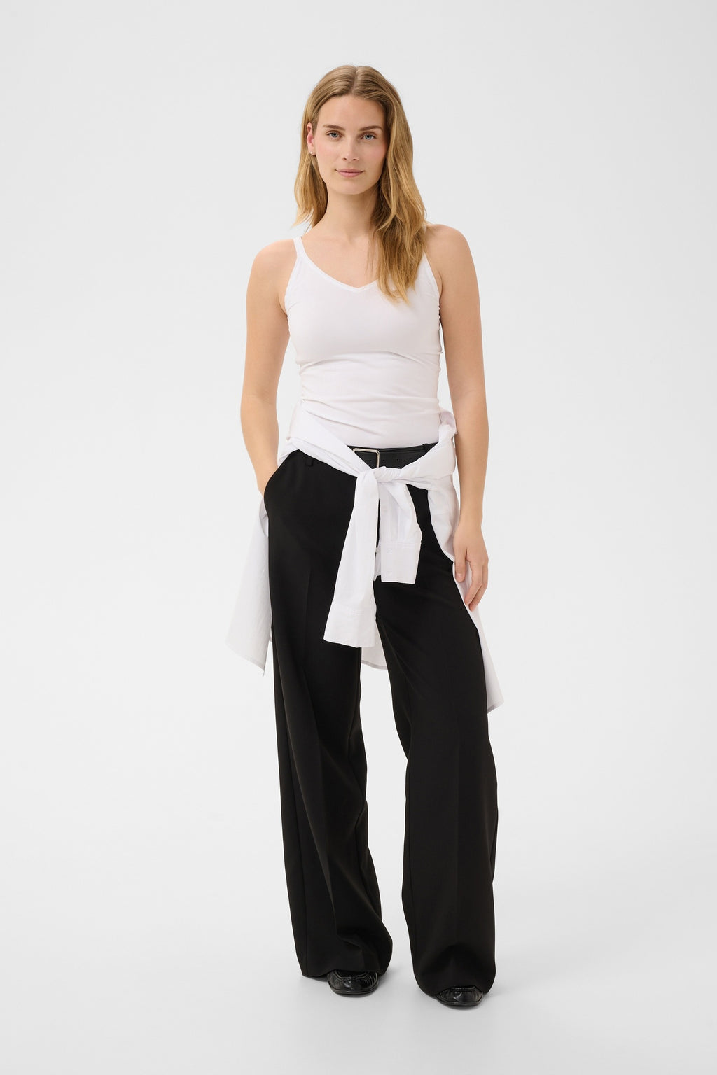 Shop Part Two at Dotique – 30307365 HyddaPW Vest Top Bright White – front view