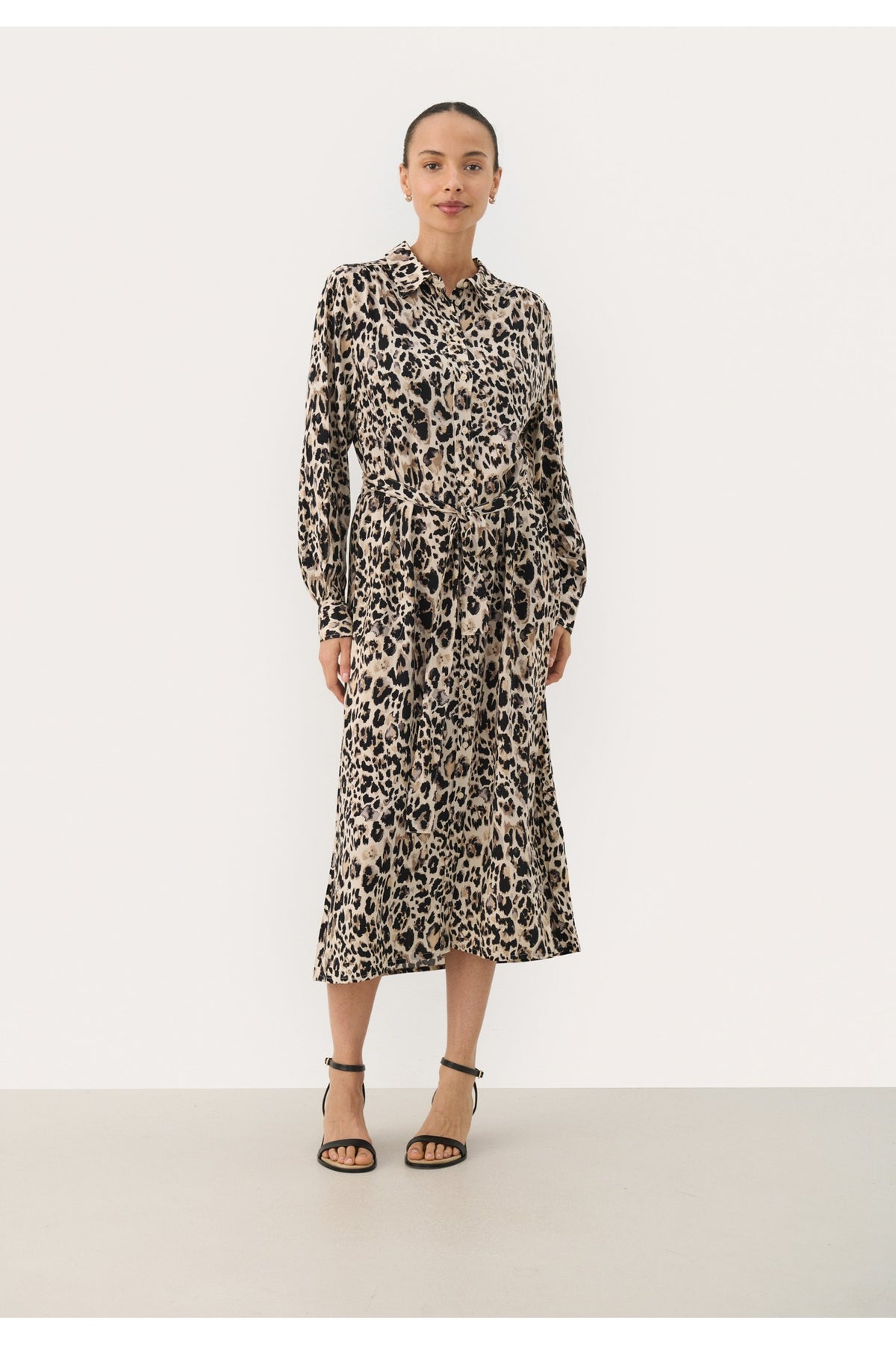 Shop Part Two at Dotique – MelucaPW Neutral Leo Print Dress – view 1