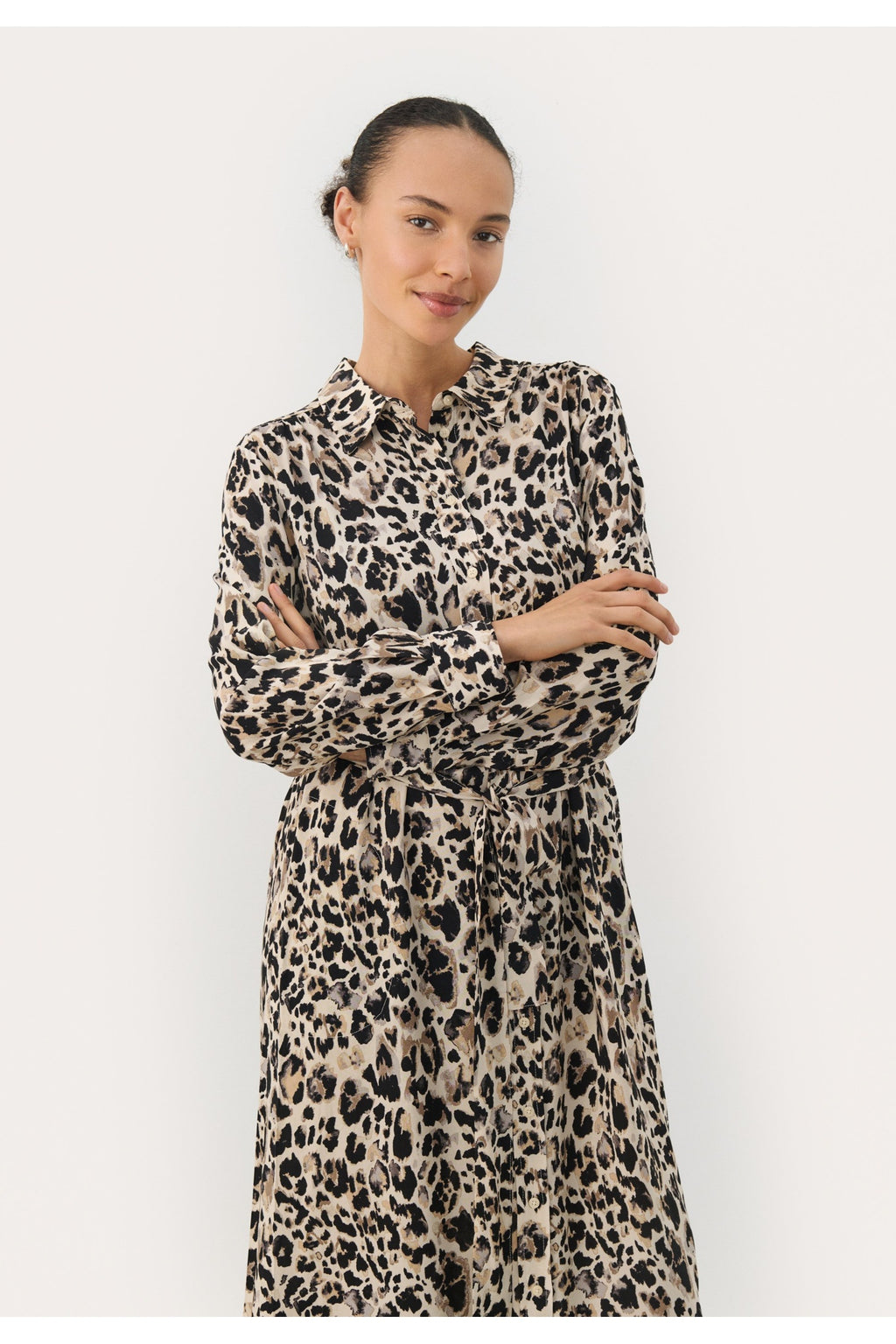 Shop Part Two at Dotique – MelucaPW Neutral Leo Print Dress – view 3