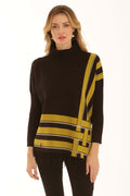 Pomodoro 22661 Lattice Fringed Jumper Lime, front view. Shop Pomodoro at Dotique.