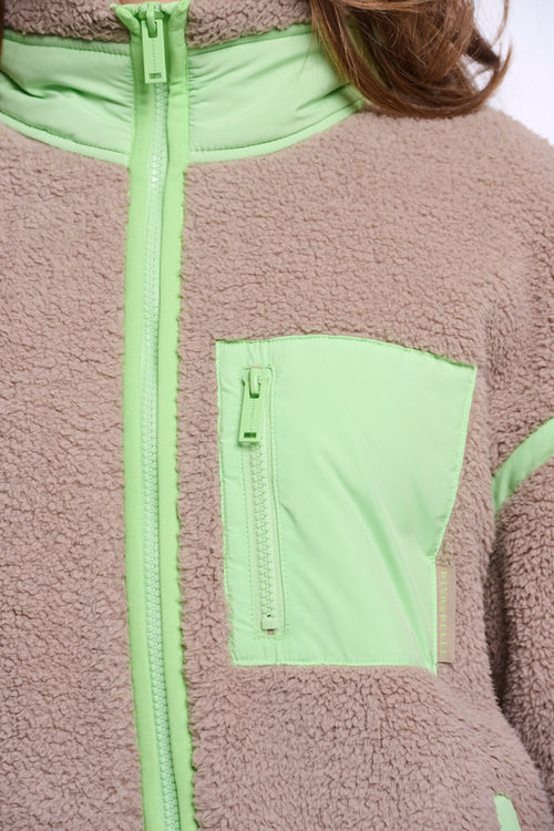 Rino & Pelle Sinai in Light Mocha Fluor Green, additional view. Shop Rino & Pelle at Dotique.