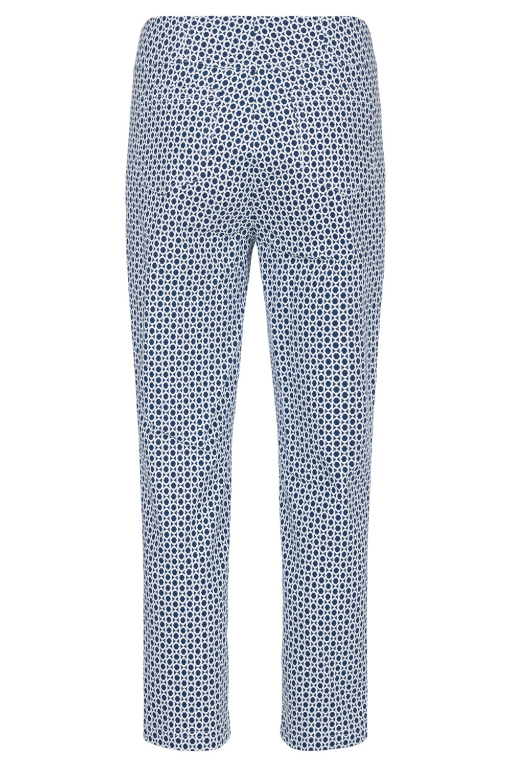 Robell 51560-5645-69 Navy Patterned Bella 09 (68cm) Trousers