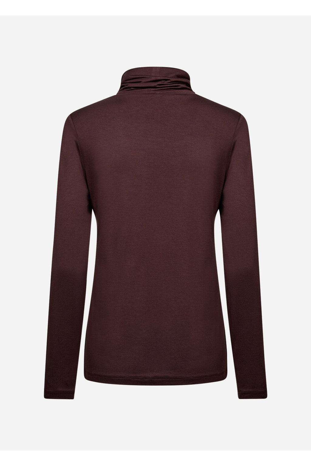 Soya Concept 24864 Marica 12 High Neck Jersey Top Dark Brown — view 5. Shop Soya Concept at Dotique