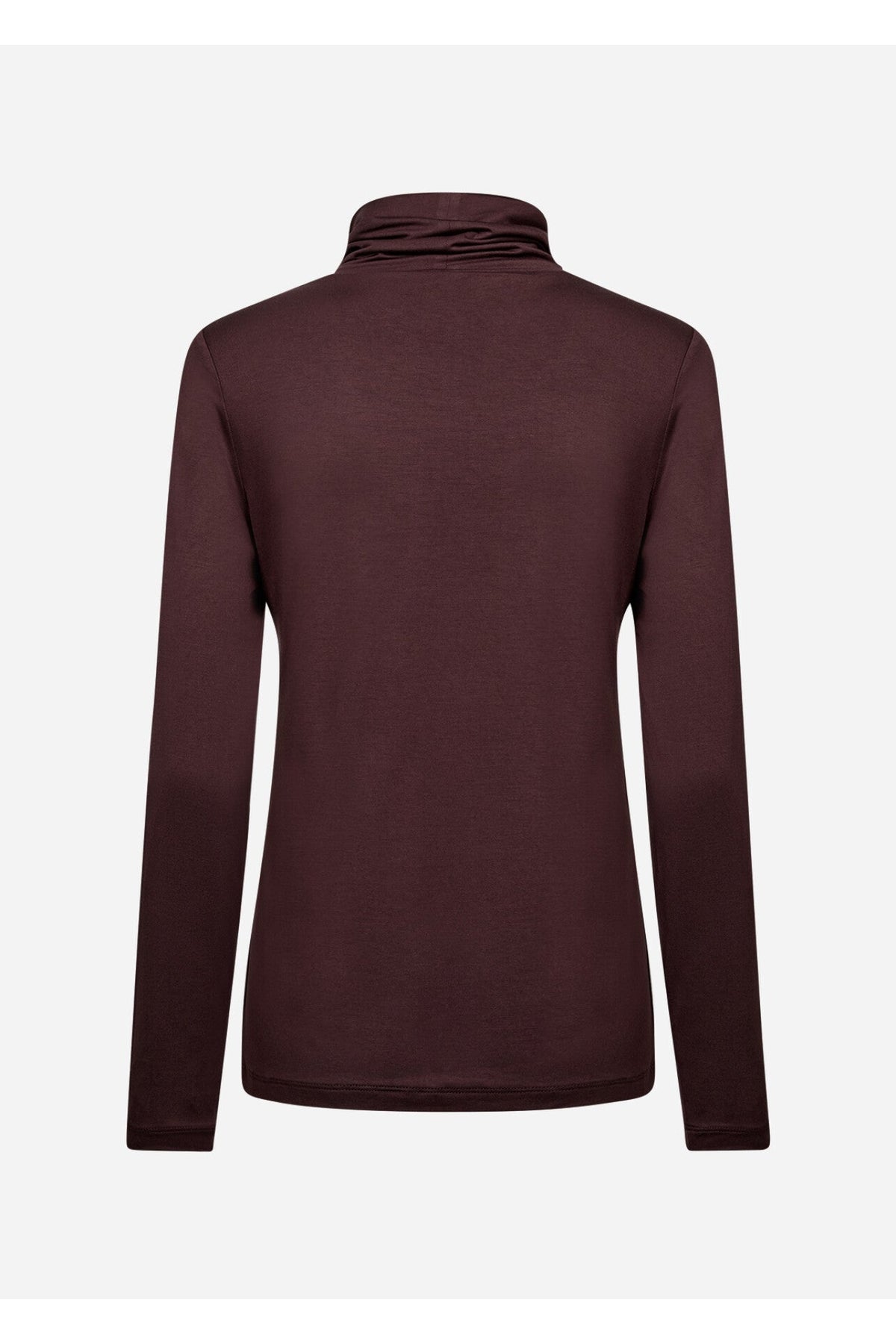 Soya Concept 24864 Marica 12 High Neck Jersey Top Dark Brown — view 5. Shop Soya Concept at Dotique
