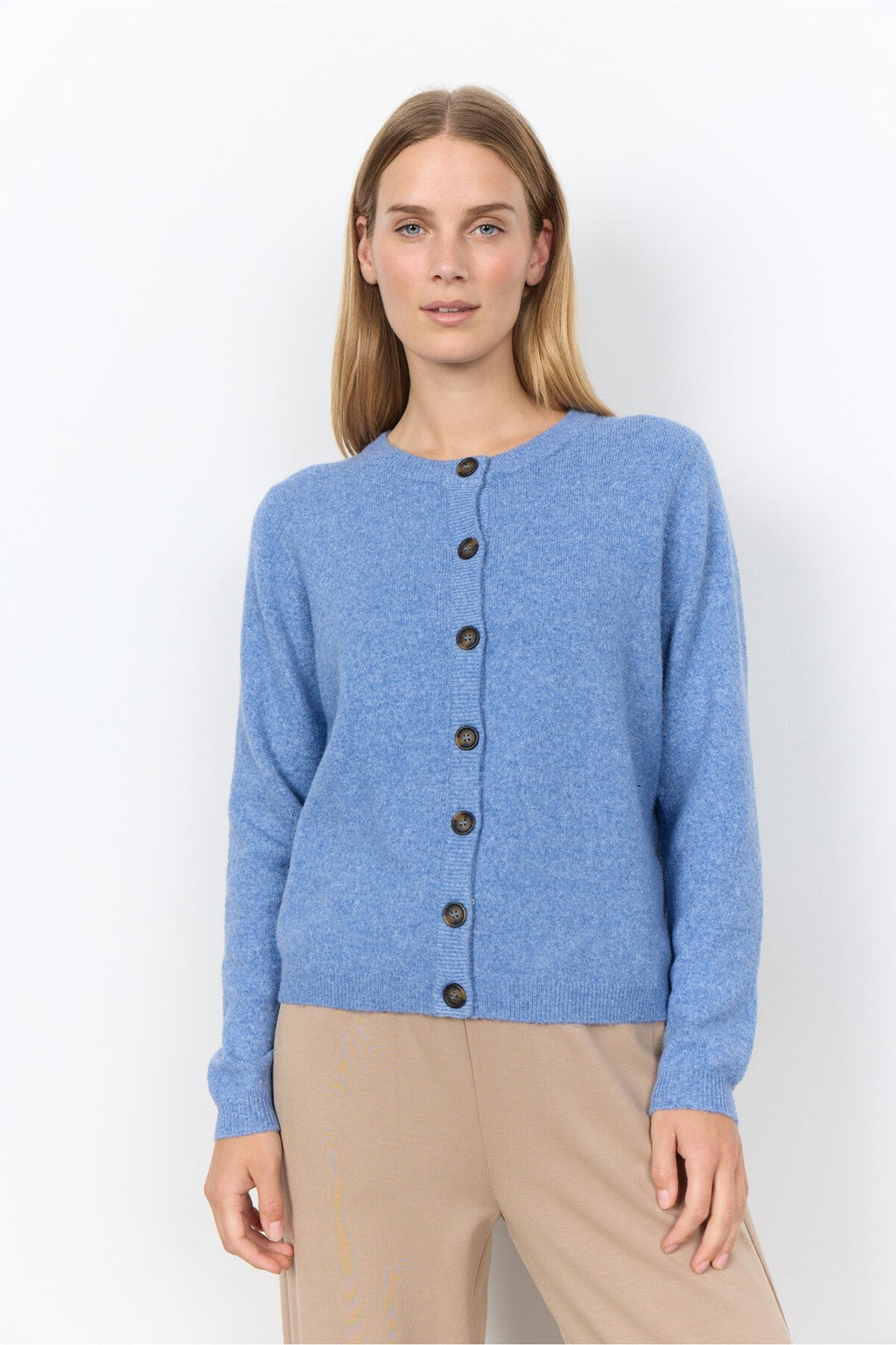 Soya Concept 33716 Orlean Cardigan Blue — view 1. Shop Soya Concept at Dotique