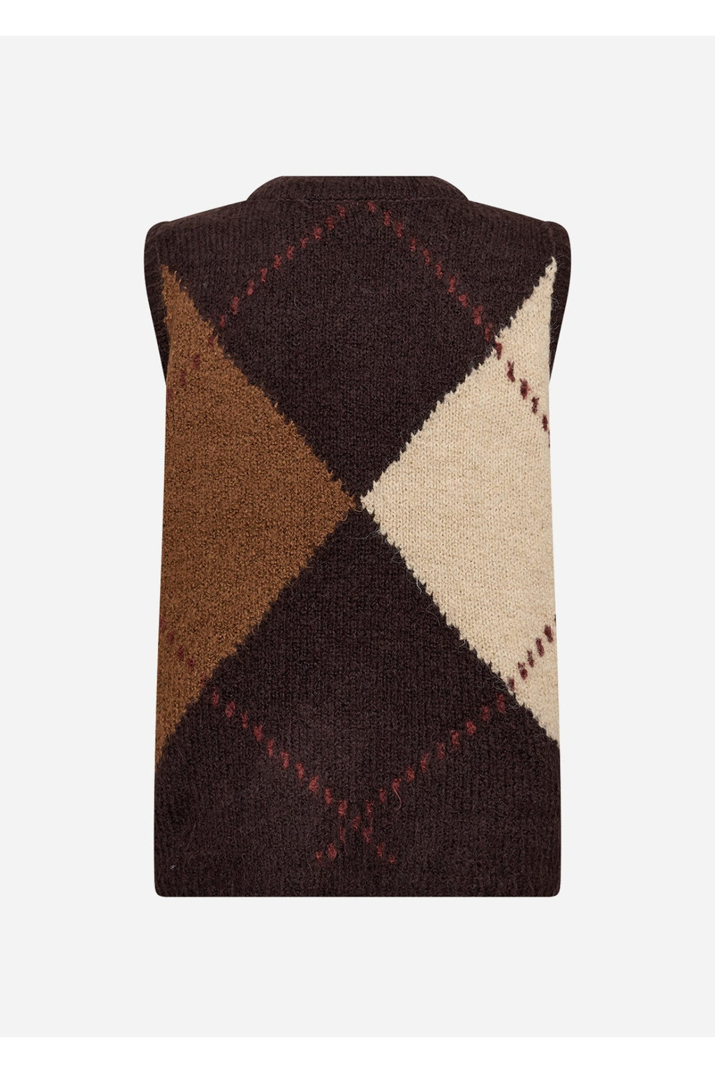 Soya Concept 33864 Hacer Brown Knitted Vest — view 7. Shop Soya Concept at Dotique