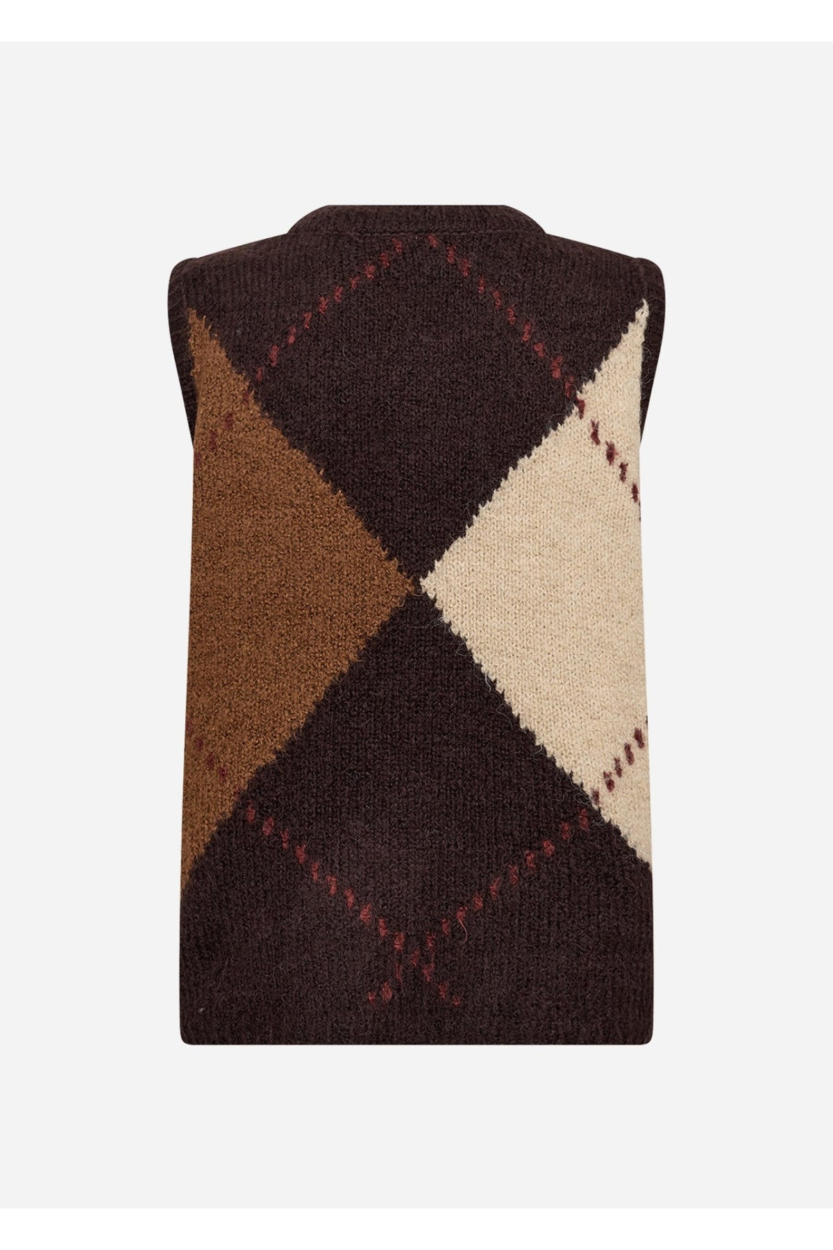 Soya Concept 33864 Hacer Brown Knitted Vest — view 7. Shop Soya Concept at Dotique