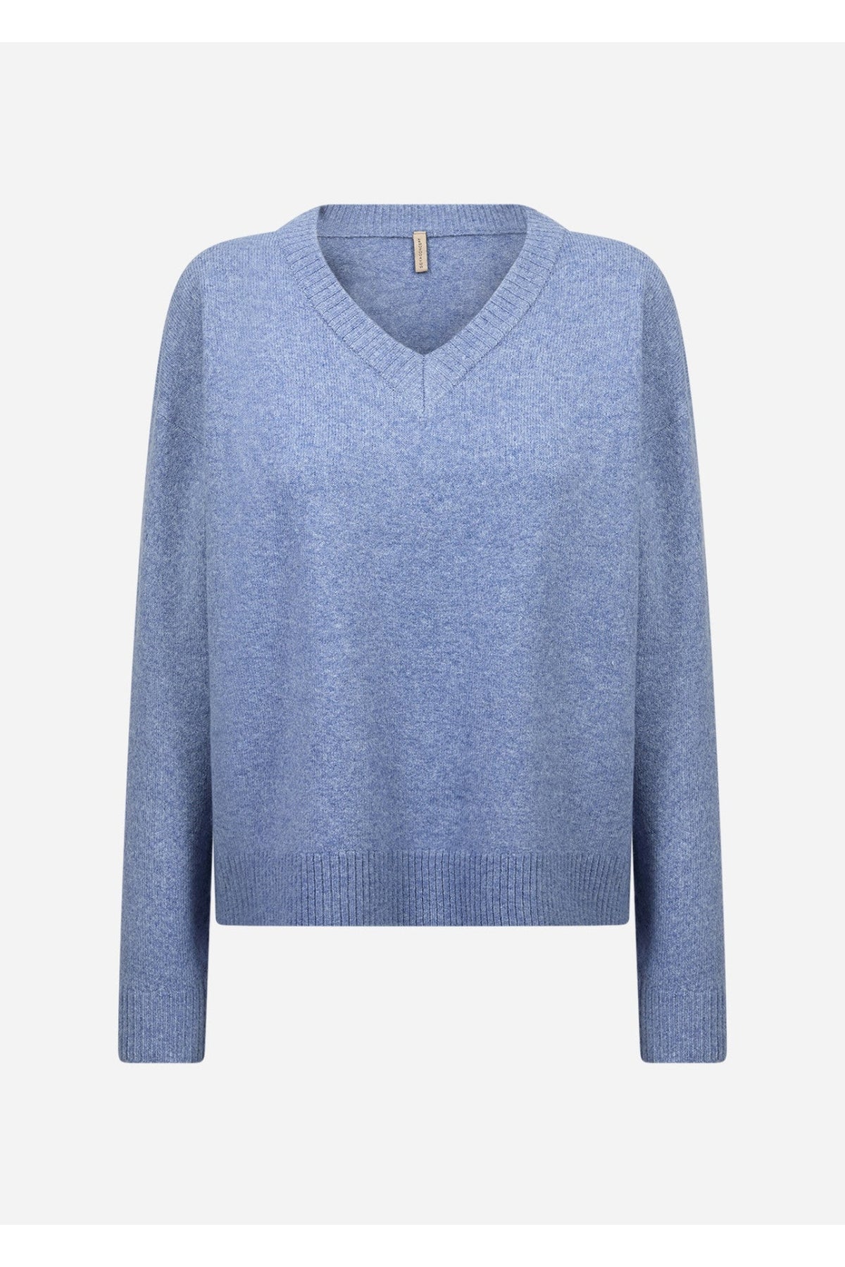 Soya Concept 33868 Orlean V-Neck Jumper Blue — view 1. Shop Soya Concept at Dotique