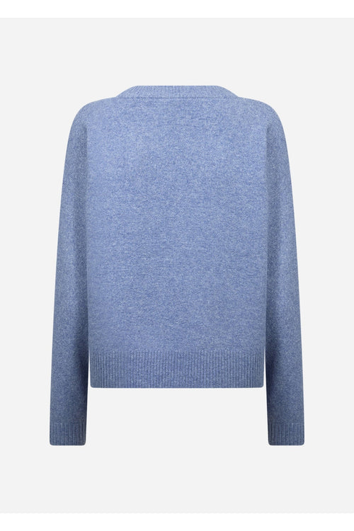Soya Concept 33868 Orlean V-Neck Jumper Blue — view 2. Shop Soya Concept at Dotique