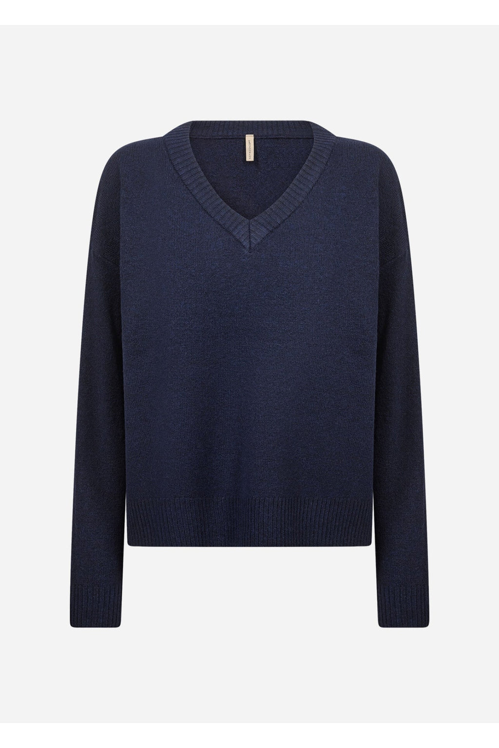 Soya Concept 33868 Orlean V-Neck Navy Jumper — view 4. Shop Soya Concept at Dotique
