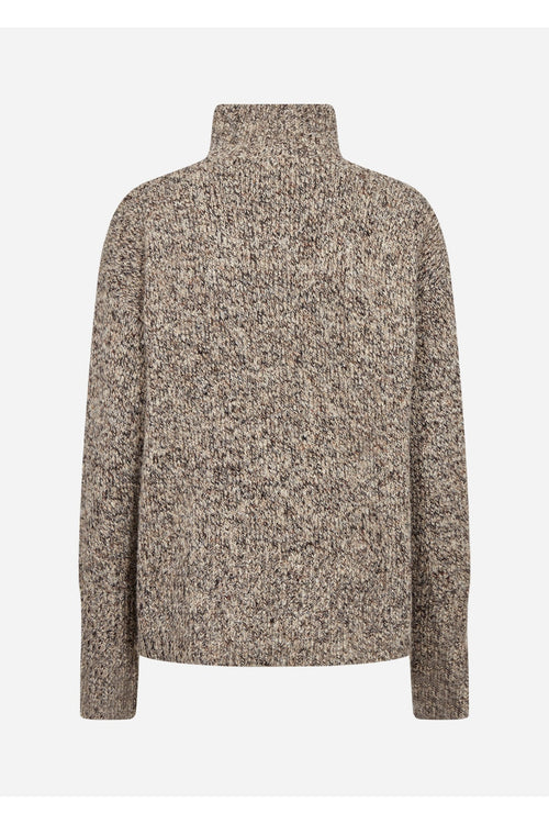 Soya Concept 33882 Halina Jumper Brown Melange — view 2. Shop Soya Concept at Dotique