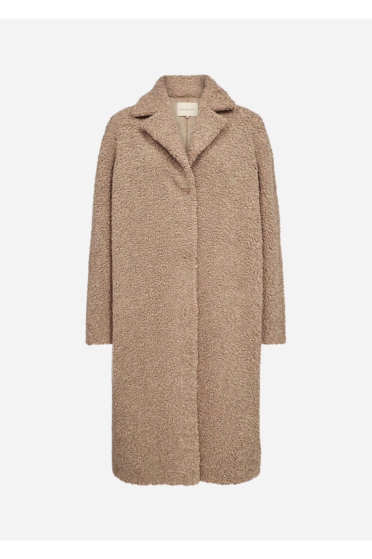 Soya Concept 40217 Mukite Teddy Bear Coat Warm Taupe — view 4. Shop Soya Concept at Dotique