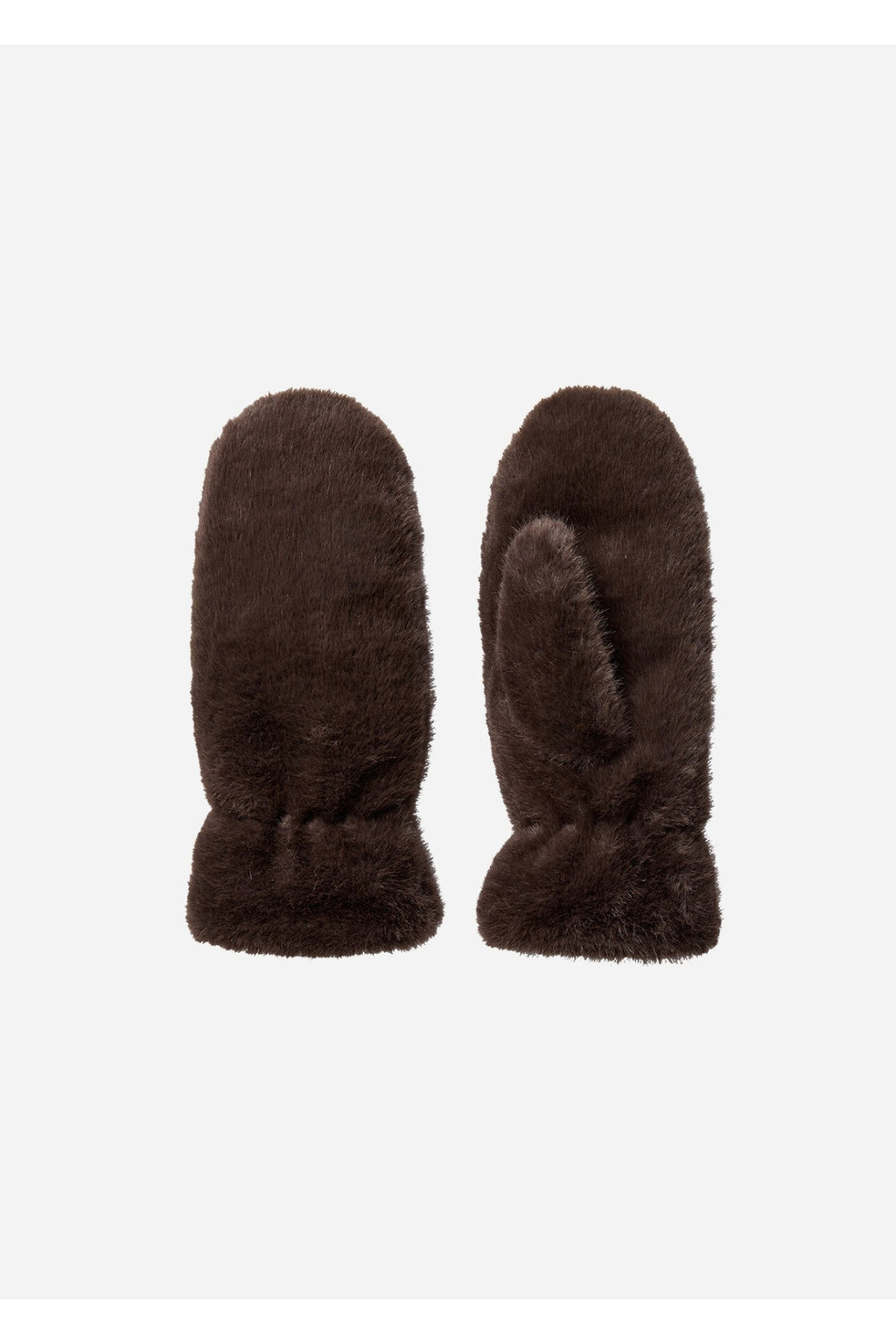 Soya Concept 51442 Vendla Faux Fur Mittens Dark Brown — view 3. Shop Soya Concept at Dotique