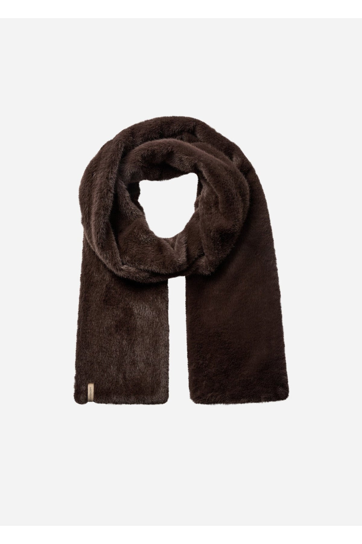 Soya Concept 51443 Vendla Faux Fur Scarf Dark Brown — view 3. Shop Soya Concept at Dotique